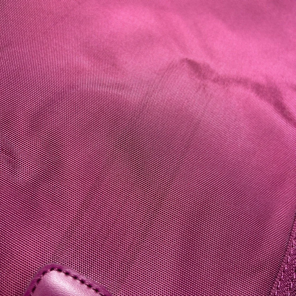 STUDIO by Diane von Furstenberg Tote Bag Plum Nylon Leather Trim Zip‎ Front